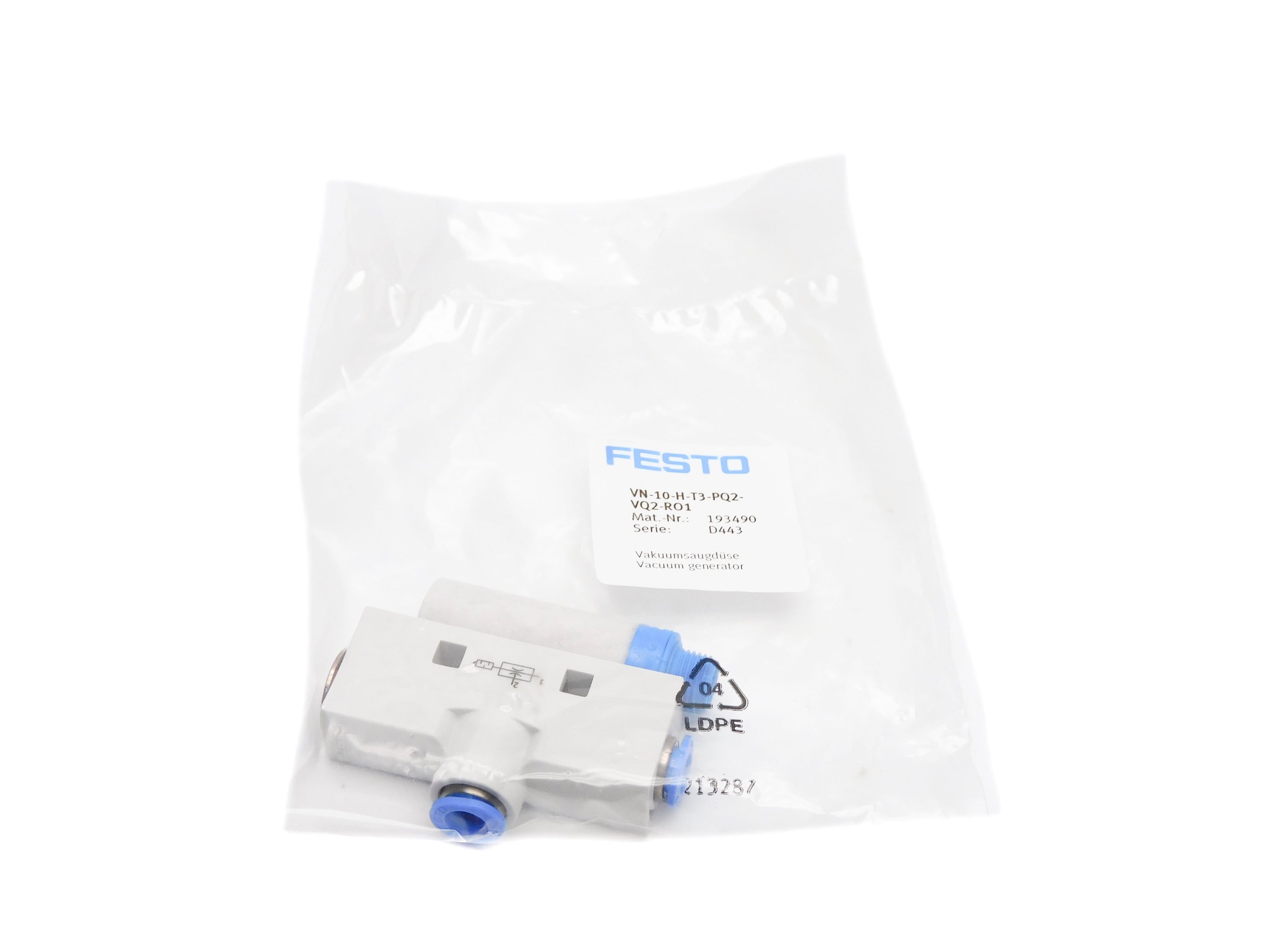 FESTO VN-10-H-T3-PQ2-VQ2-RO1 193490 SER. D443 NSMP