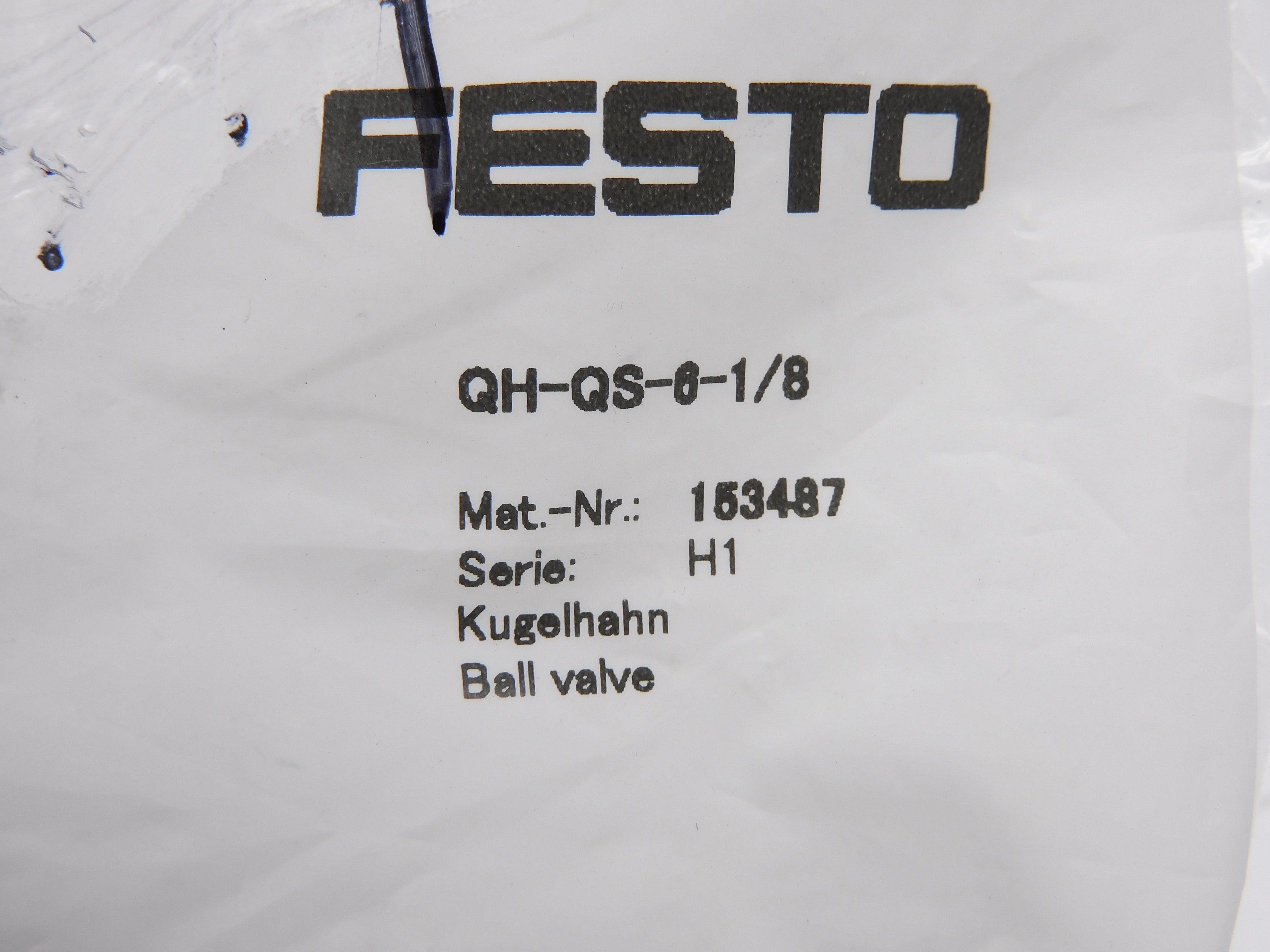 FESTO QH-QS-6-1/8 153487 SER. H1 NSMP