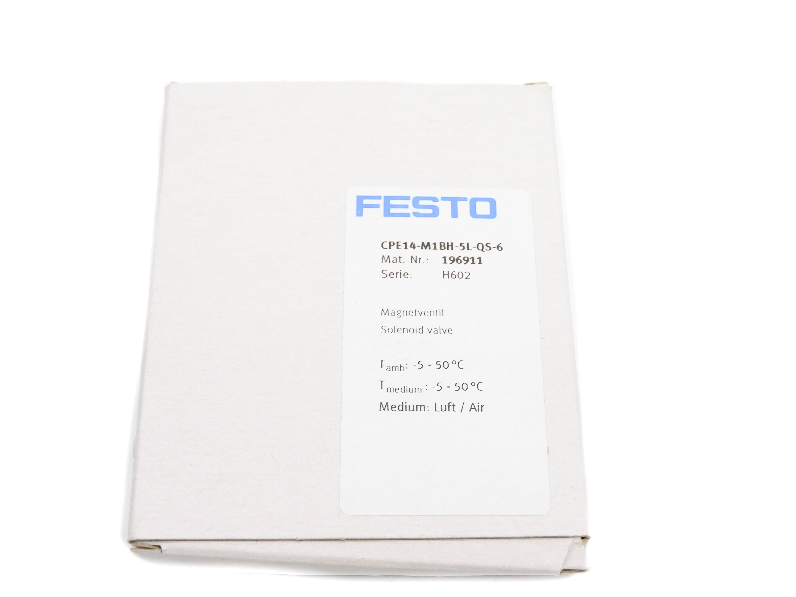 FESTO CPE14-M1BH-5L-QS-6 196911 SER. H602 24VDC NSMP