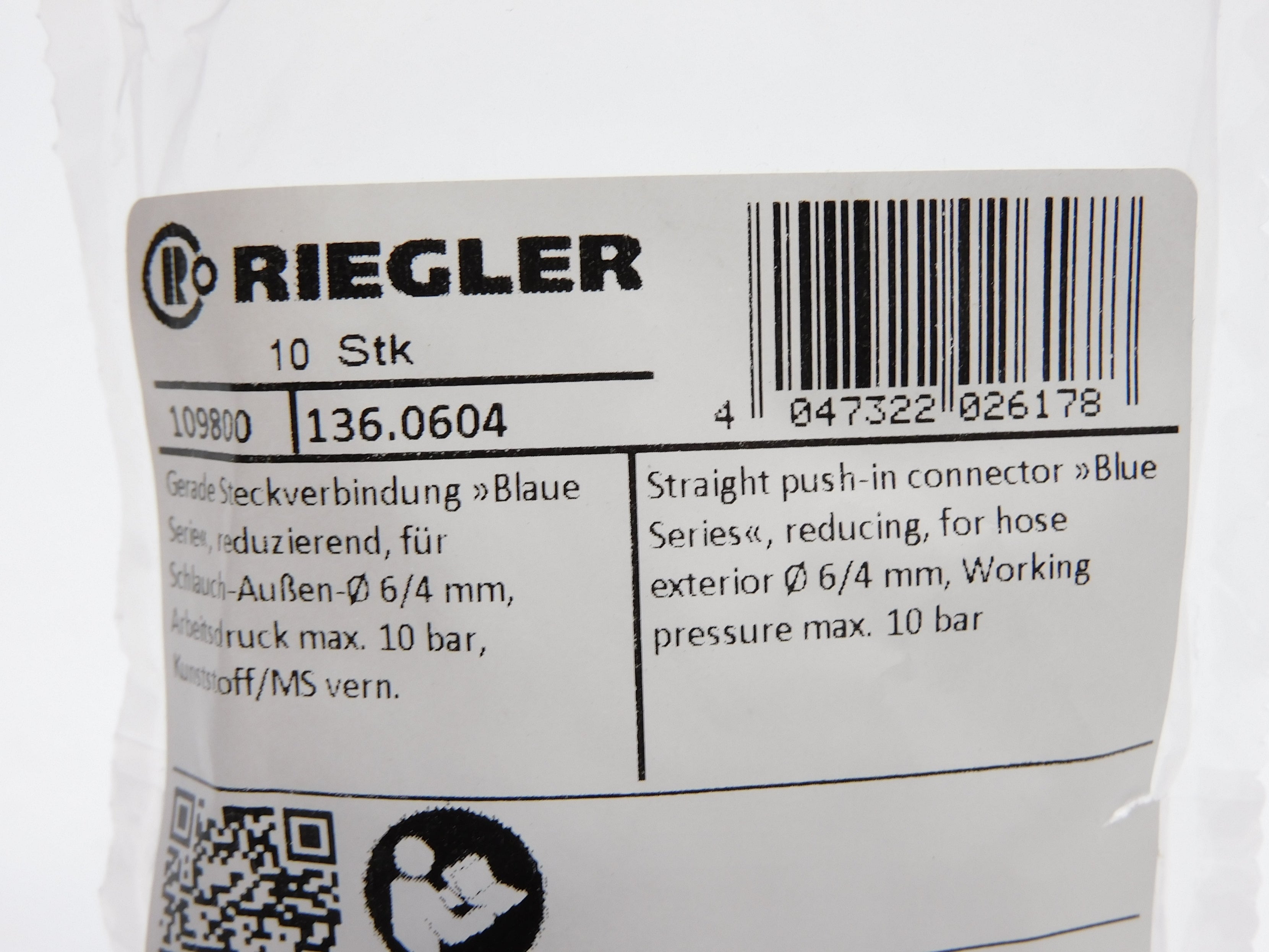RIEGLER 136.0604 (PKG OF 10) NSMP