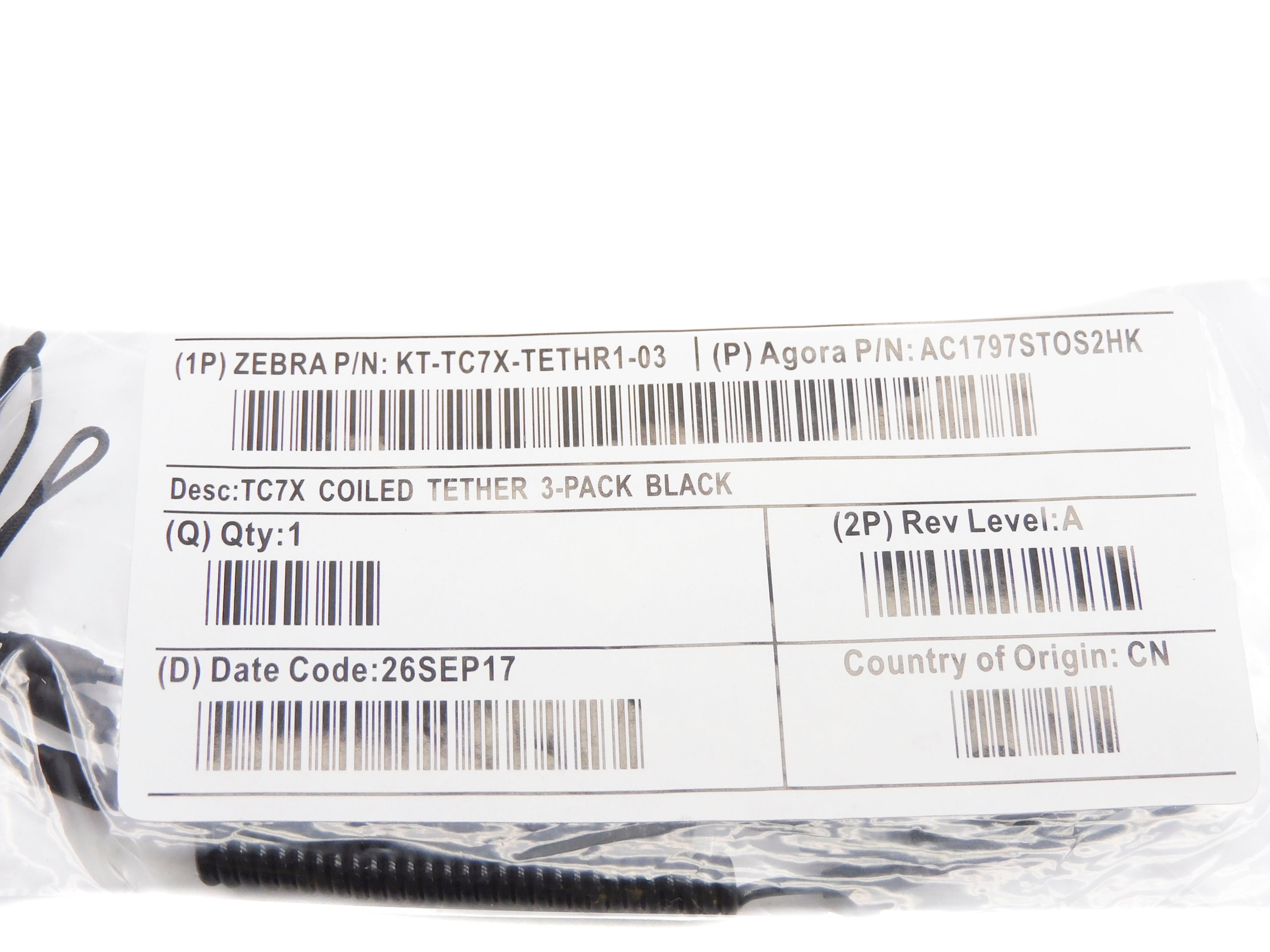 ZEBRA KT-TC7X-TETHR1-03 (PKG OF 3) NSMP