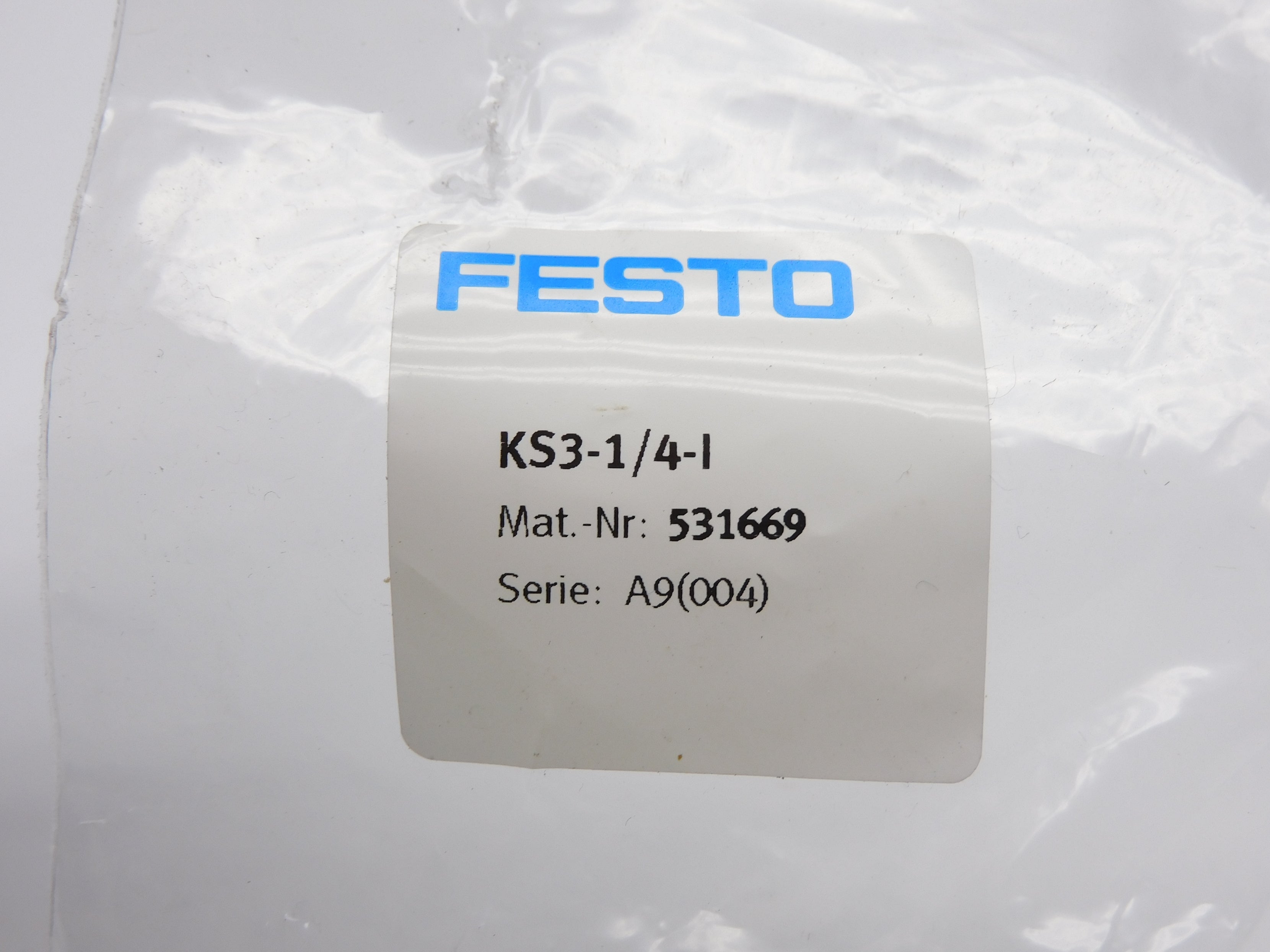 FESTO KS3-1/4-I 531669 SER. A9(004) NSMP