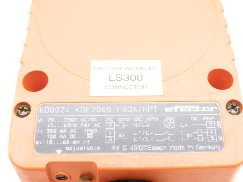 IFM EFECTOR KDE2060-FB0A/NPT KD0024 UNMP