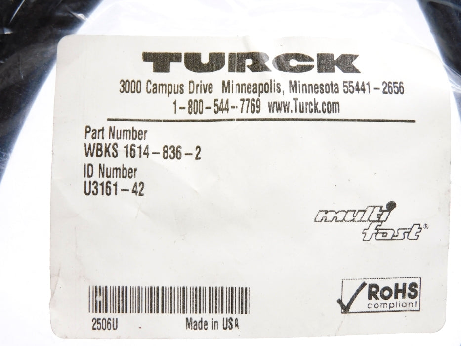 TURCK WBKS1614-836-2 U3161-42 NSMP