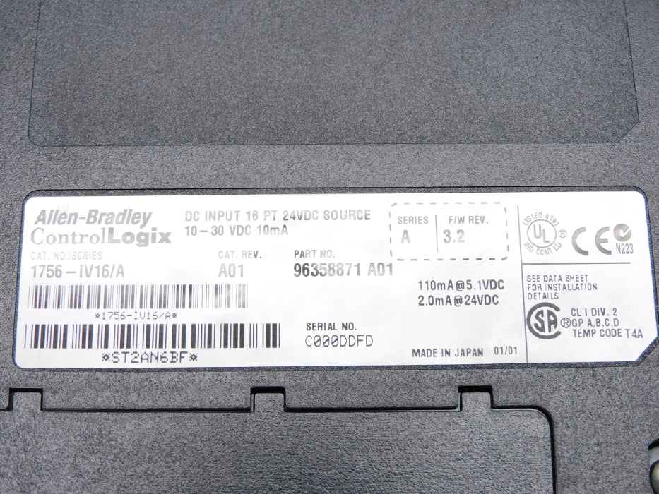 ALLEN BRADLEY 1756-IV16 SER. A F/W 3.2 NSNP