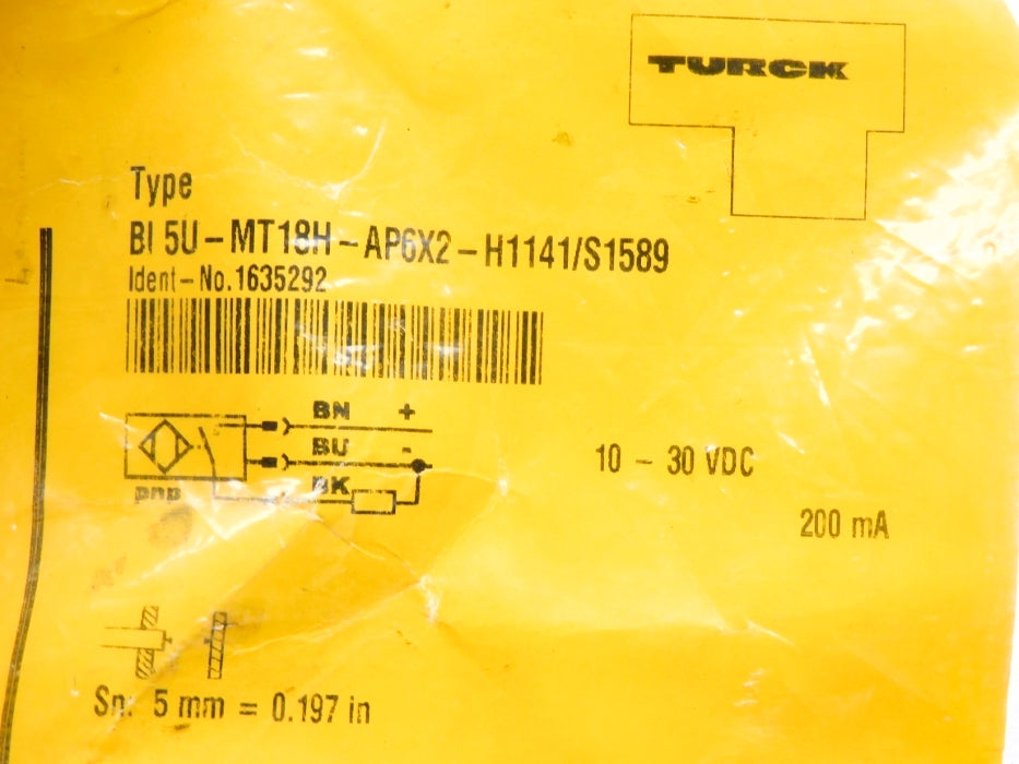 TURCK BI5U-MT18H-AP6X2-H1141/S1589 1635292 NSMP