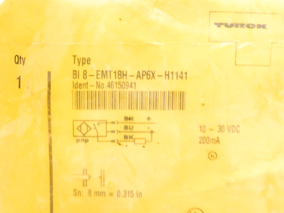 TURCK BI8-EMT18H-AP6X-H1141 46150941 NSMP