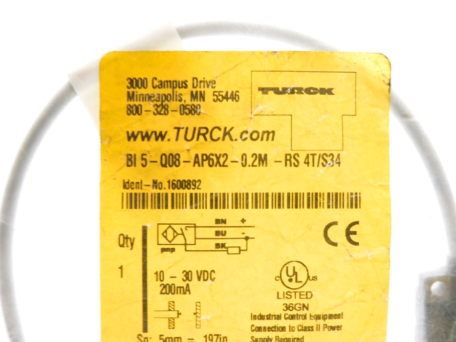 TURCK BI5-Q08-AP6X2-0.2M-RS4T/S34 1600892 NSMP