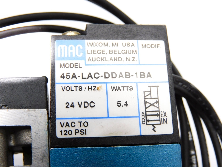 MAC 45A-LAC-DDAB-1BA 24VDC 120PSI NSMP