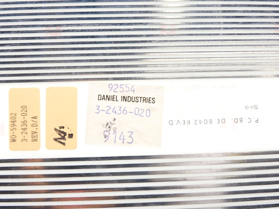 DANIEL INDUSTRIES 3-2436-020 REV. D/A NSNP