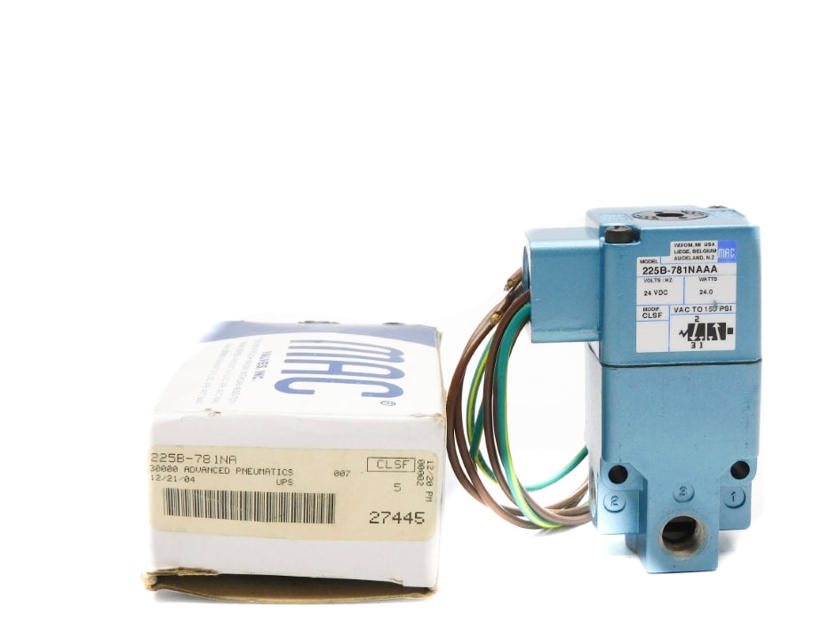 MAC 225B-781NAAA 24VDC 150PSI NSMP