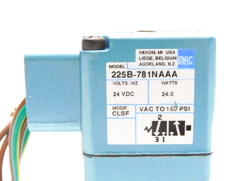 MAC 225B-781NAAA 24VDC 150PSI NSMP