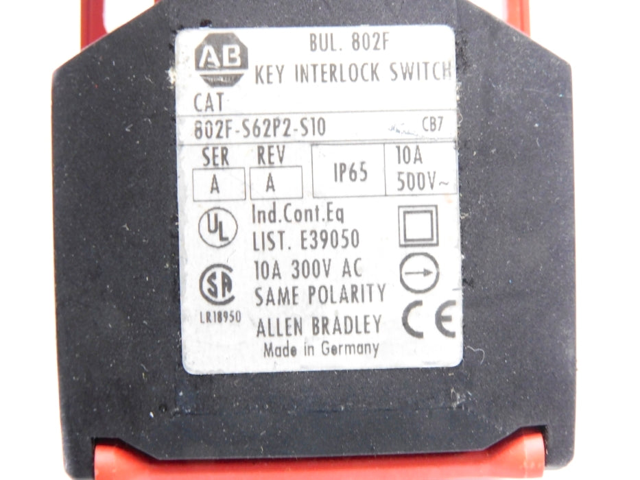 INDUSTRIAL SPARE PART 802F-S62P2-S10 SER. A (NO KEY) NSNP