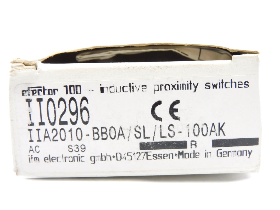 IFM EFECTOR IIA2010-BB0A/SL/LS-100AK II0296 20-250VAC/DC NSMP