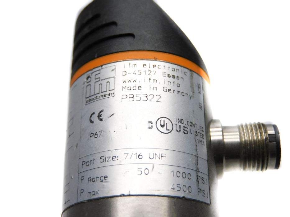 IFM EFECTOR PB5322 50-1000PSI UNMP