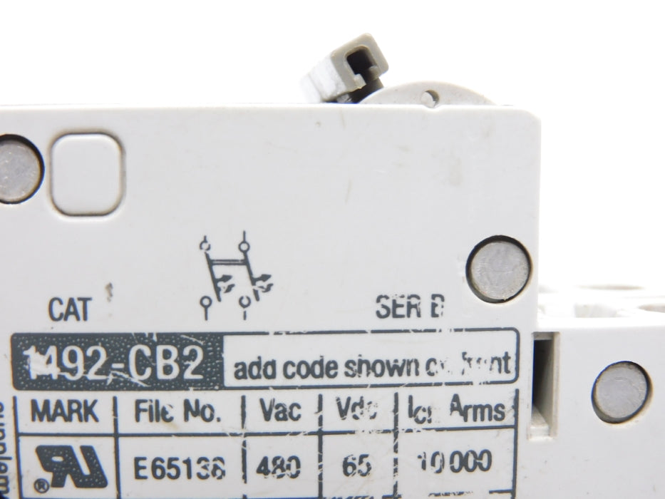 ALLEN BRADLEY 1492-CB2F100 SER. B 10A 480VAC (AS PICTURED) UNMP