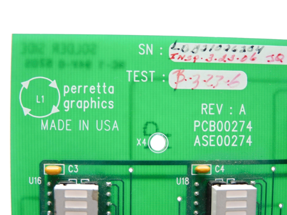 PERRETTA GRAPHICS PCB00274 ASE00274 REV. A UNMP