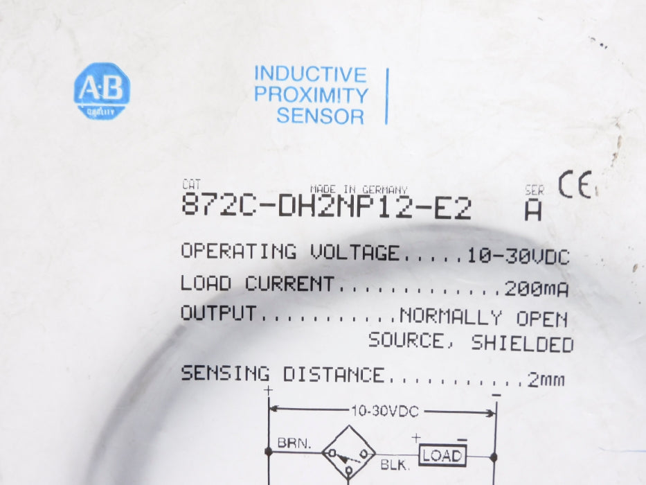 ALLEN BRADLEY 872C-DH2NP12-E2 SER. A 10-30VDC NSMP