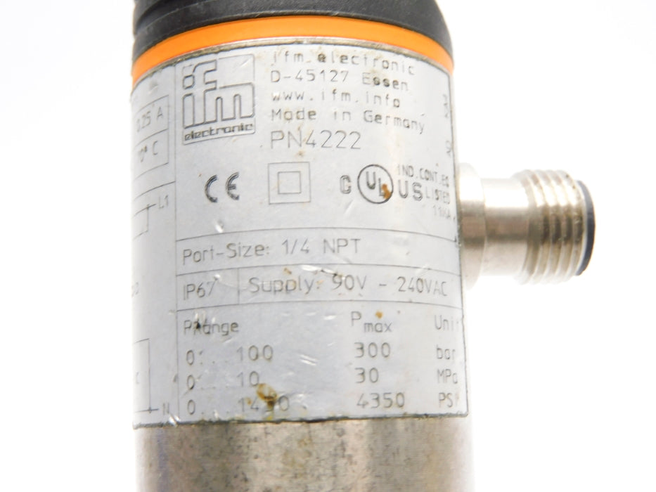 IFM EFECTOR PN4222 0-1450PSI UNMP