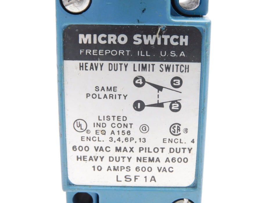 MICRO SWITCH LSF1A UNMP