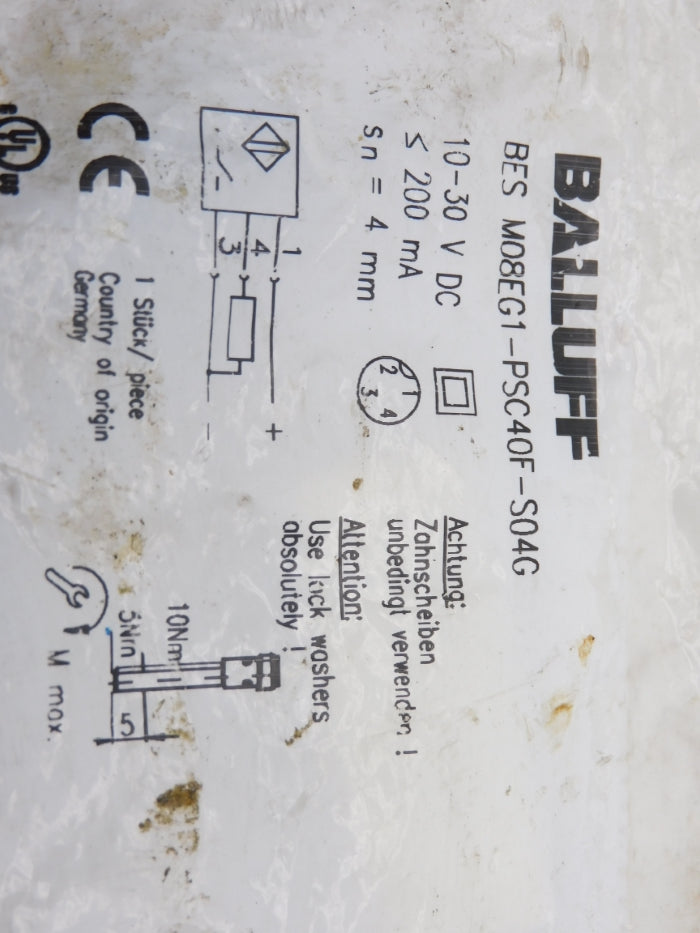 BALLUFF BESM08EG1-PSC40F-S04G NSMP