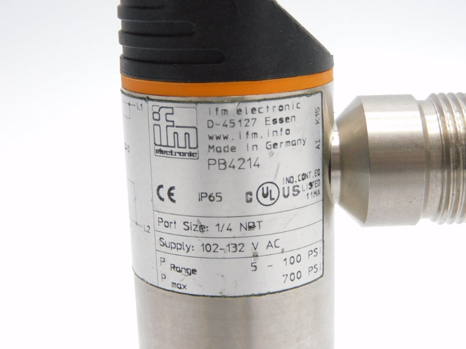 IFM EFECTOR PB4214 132VAC 2.5A 100PSI UNMP