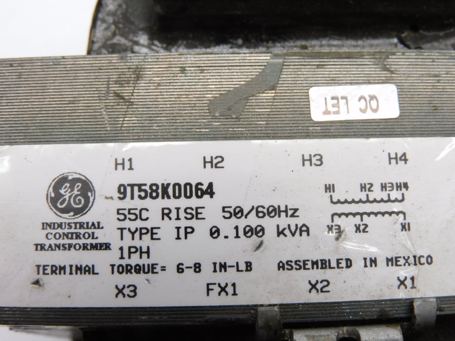 GENERAL ELECTRIC 9T58K0064 0.100KVA UNMP