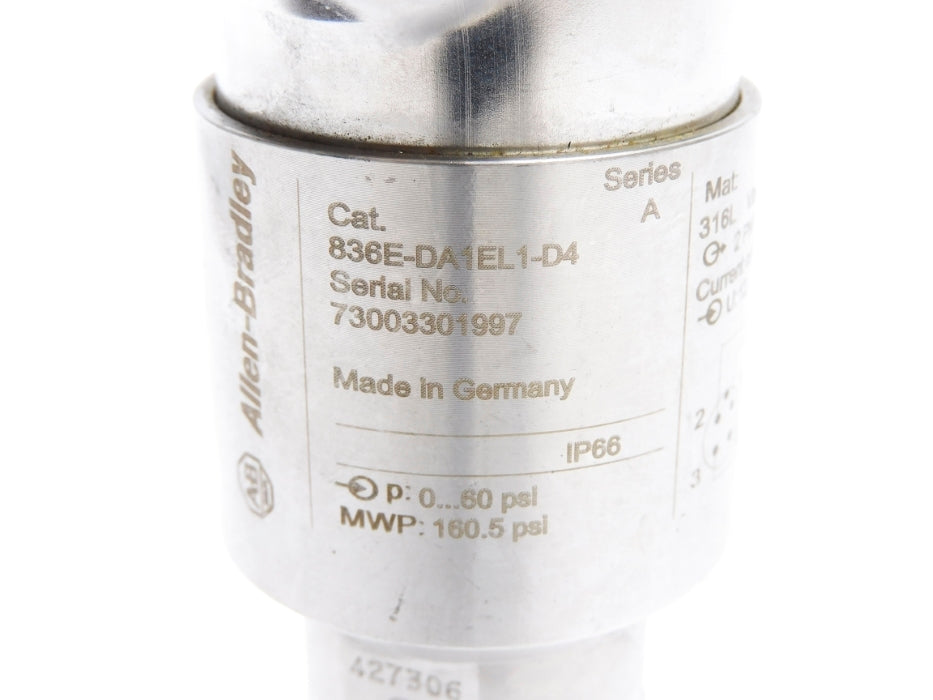 INDUSTRIAL SPARE PART 836E-DA1EL1-D4 SER. A 12-30VDC 0-60PSI UNMP