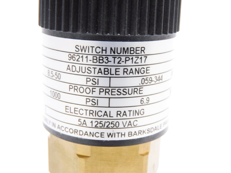 BARKSDALE 96211-BB3-T2-P1Z17 8.5-50PSI UNMP