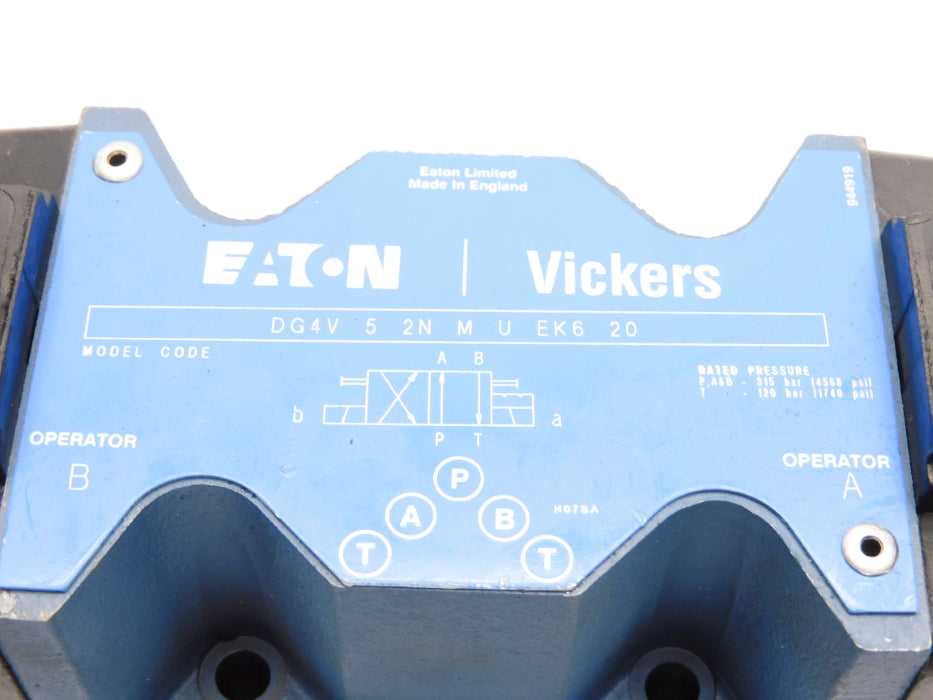 EATON VICKERS DG4V52NMUEK620 115VAC 4568PSI NSNP