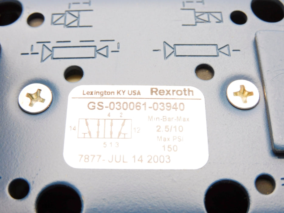 REXROTH GS-030061-03940 24VDC 150PSI NSMP