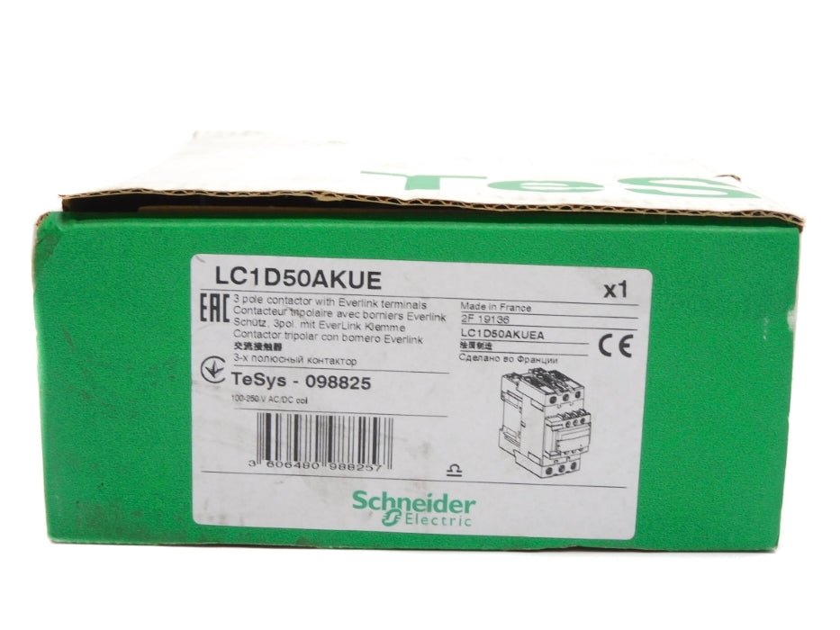 SCHNEIDER ELECTRIC LC1D50AKUE 100-250VAC/DC NSMP