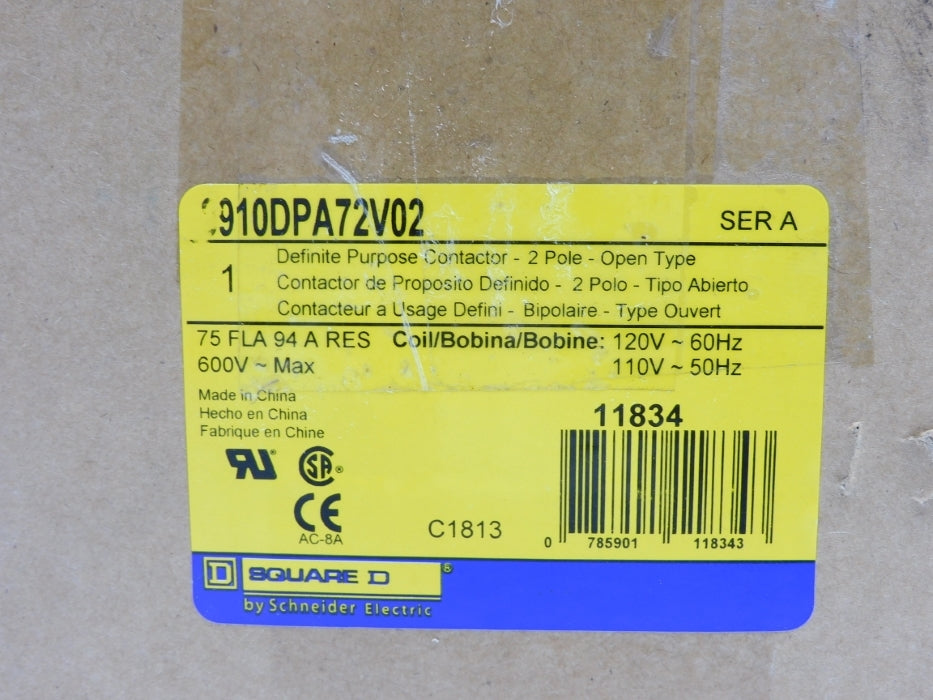 SQUARE 8910DPA72V02 SER. A 110/120V NSMP