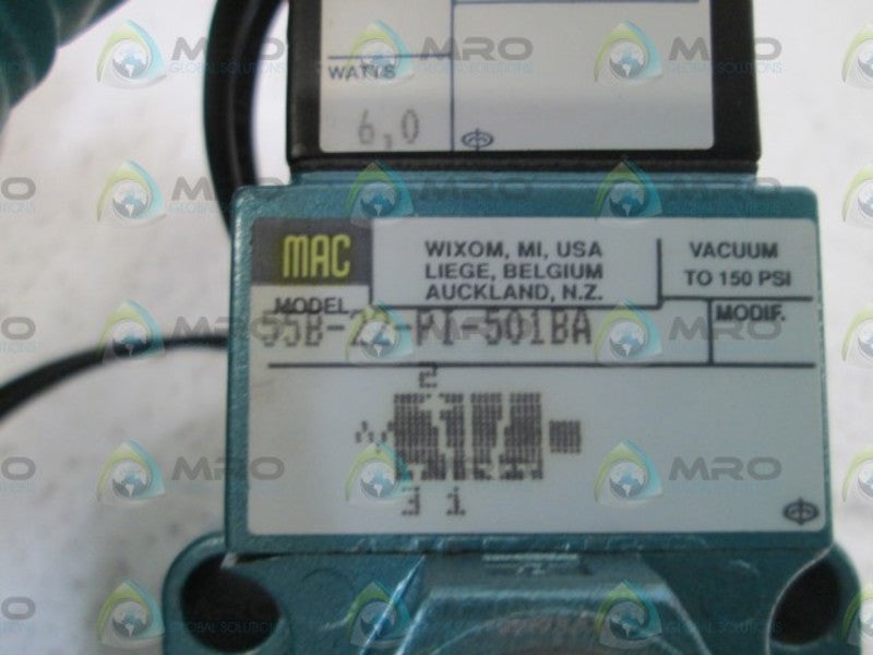 MAC VALVE 55B-22-PI-501BA *NEW NO BOX*