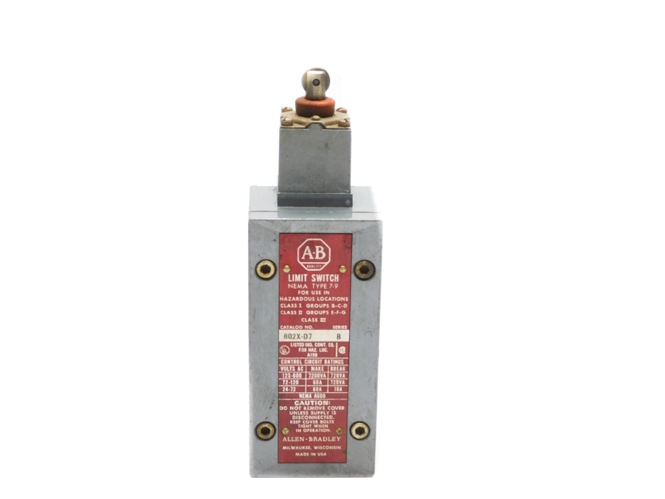 ALLEN BRADLEY 802X-D7 SER. B UNMP