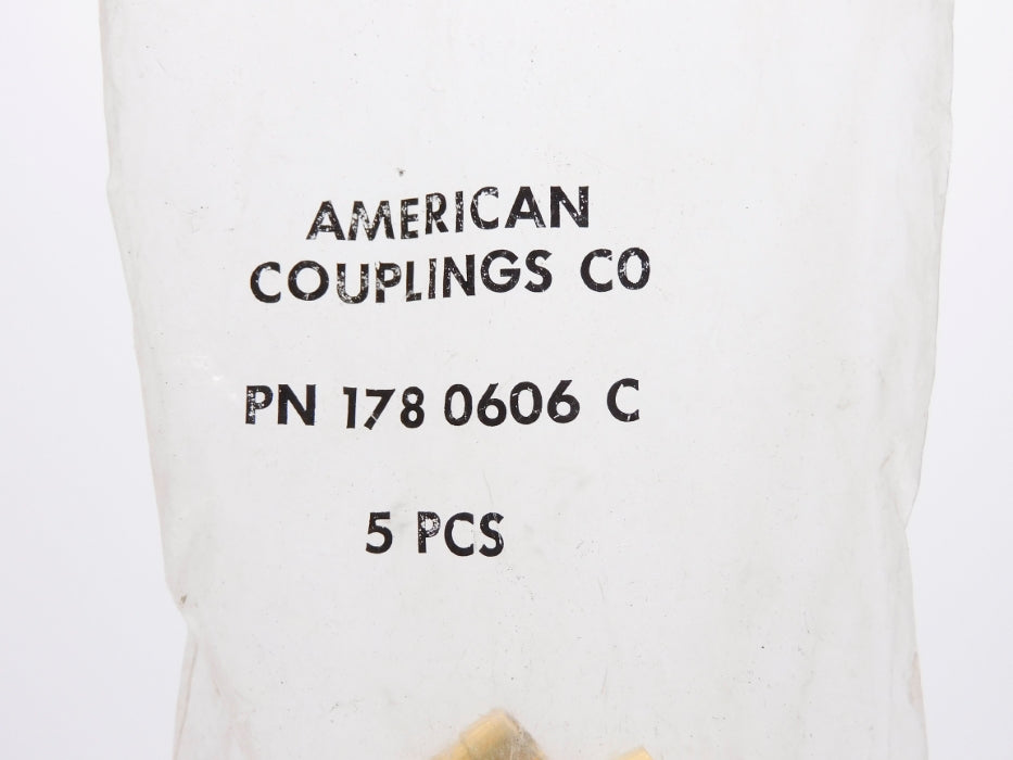 AMERICAN COUPLINGS 1780606C (PKG OF 5) NSMP