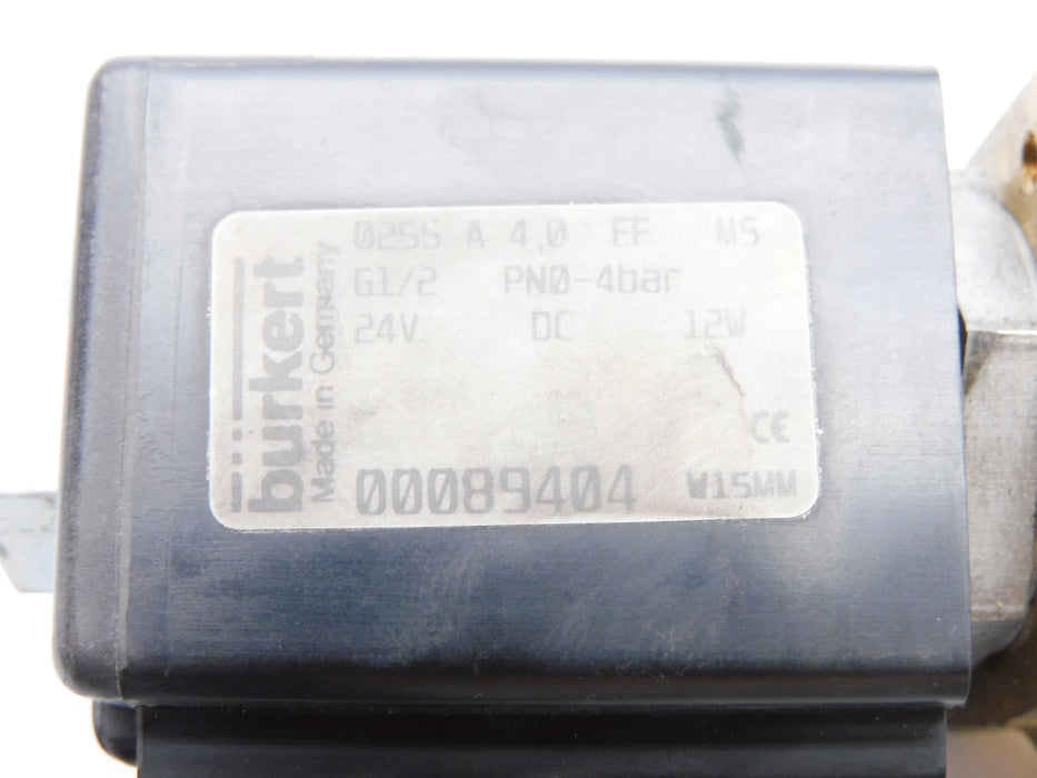 BURKERT 0255A4,0EFMSG1/2 00089404 24VDC 1/2" UNMP