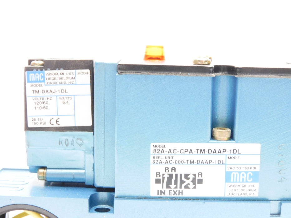 MAC 82A-AC-CPA-TM-DAAP-1DL 120/60 110/50 150PSI NSNP