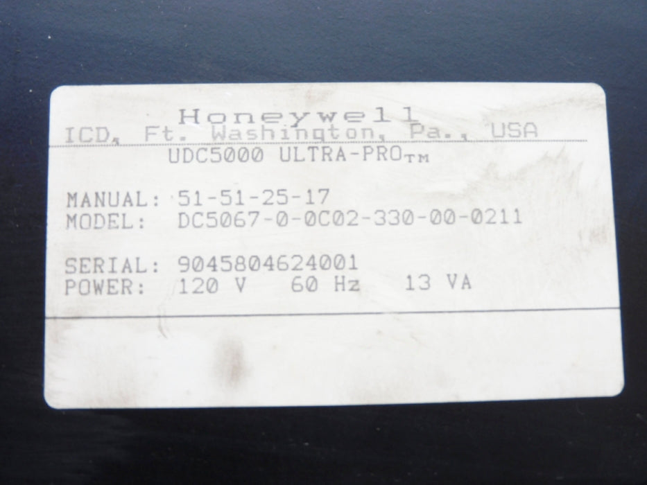 HONEYWELL DC5067-0-0C02-330-00-0211 UNMP