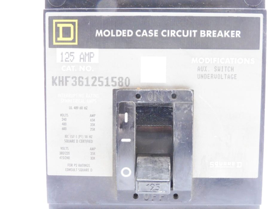 SQUARE D KHF361251580 125A 600V (GREY) UNMP