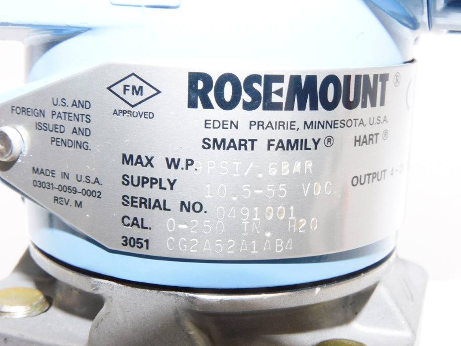 ROSEMOUNT 3051CG2A52A1AB4 9PSI NSNP