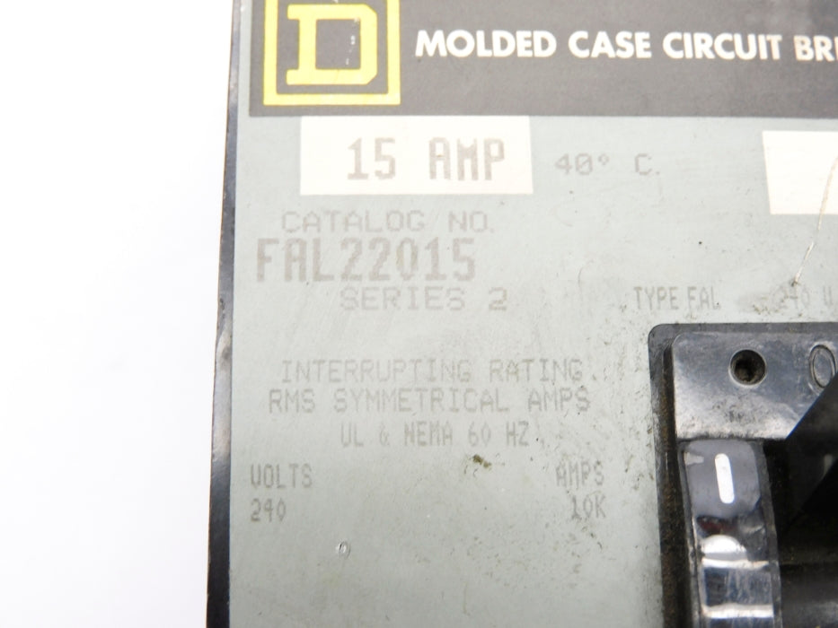 SQUARE D FAL22015 SER. C 15A 240V (GREY) UNMP