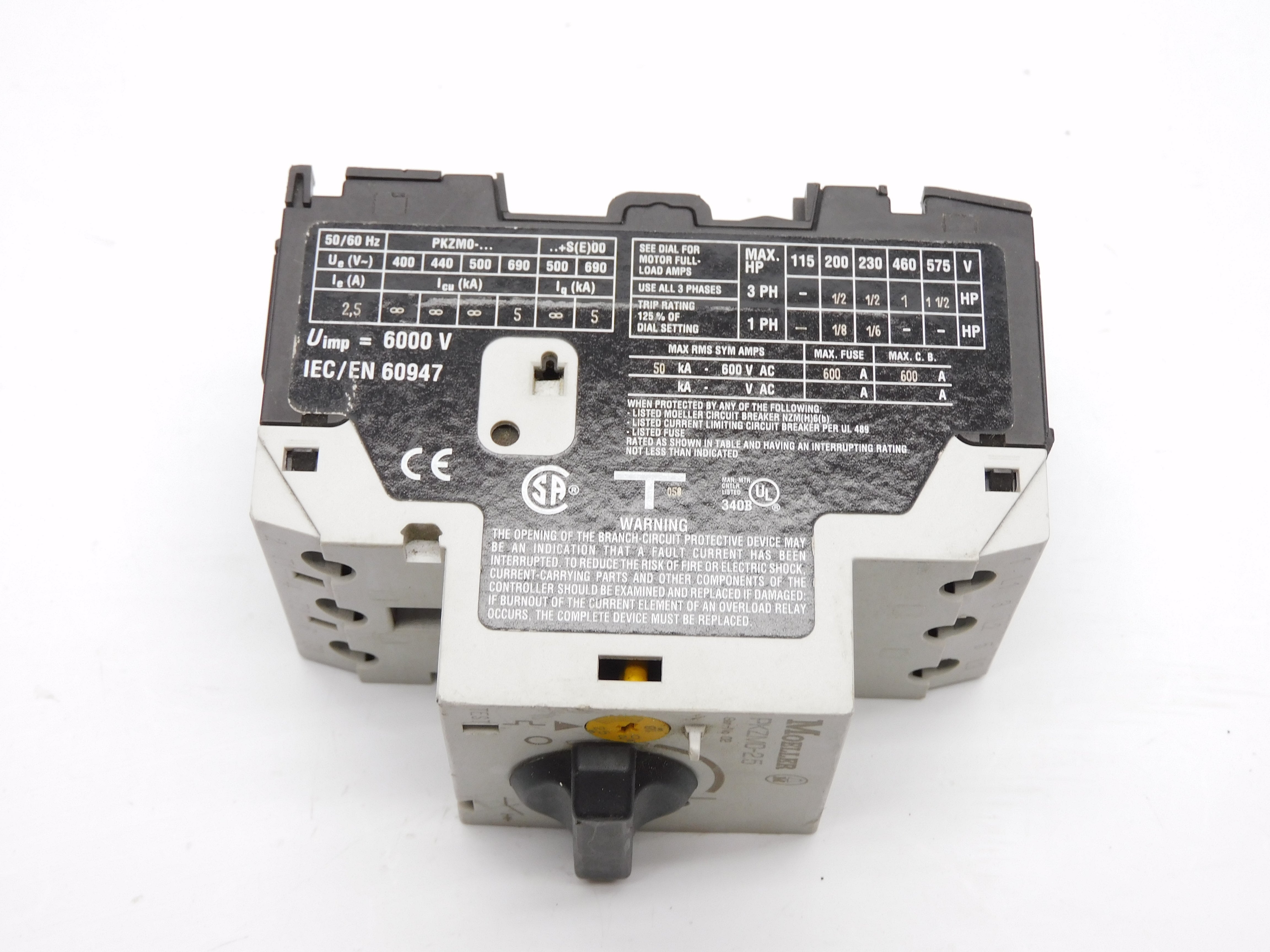 KLOCKNER MOELLER PKZM0-2,5 2.5-1.6A 690V UNMP