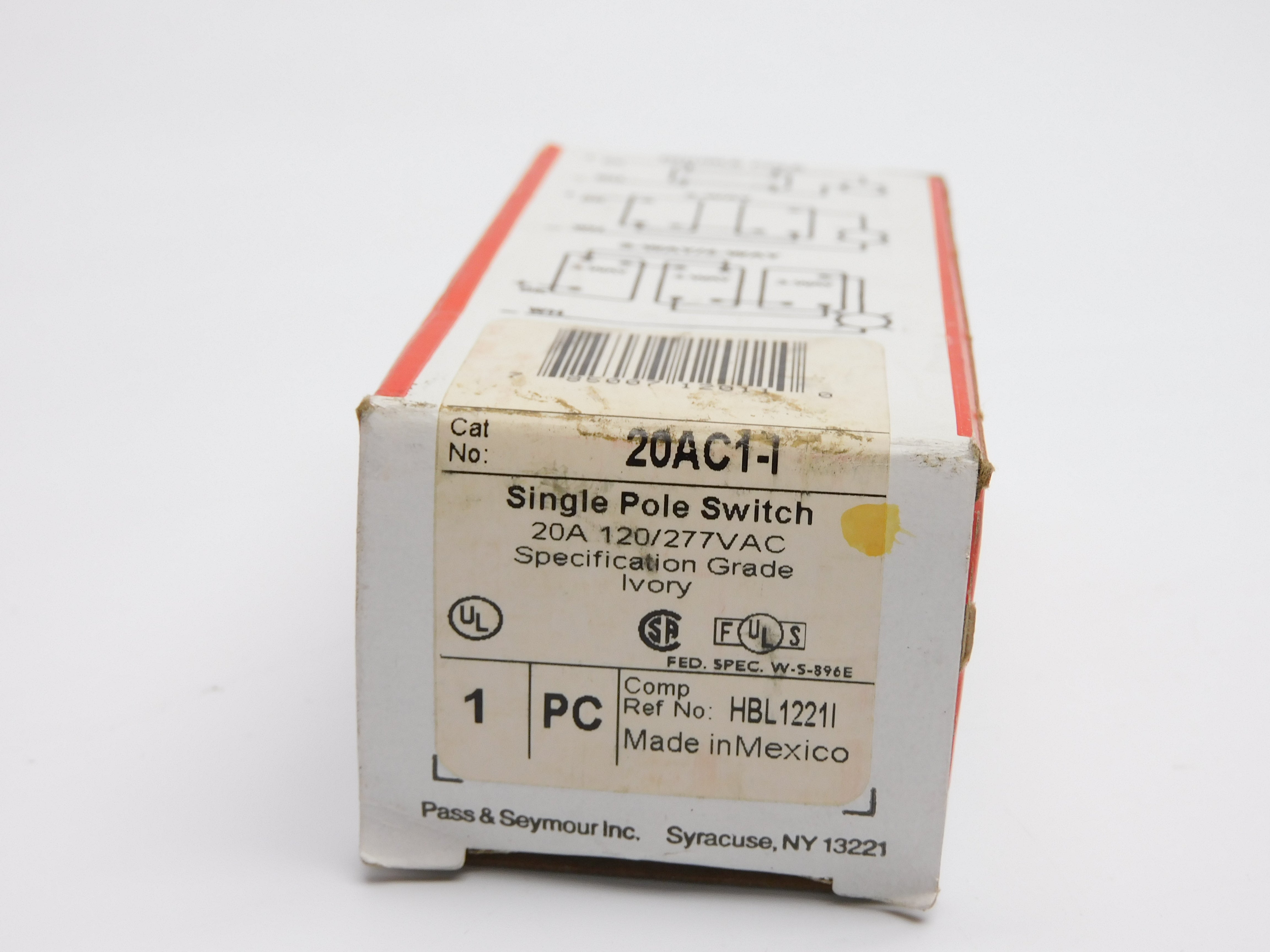 PASS&SEYMOUR LEGRAND 20AC1-I 120/277VAC 20A NSMP