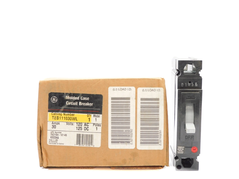 GENERAL ELECTRIC TEB111030WL 30A 120VAC 125VDC NSMP