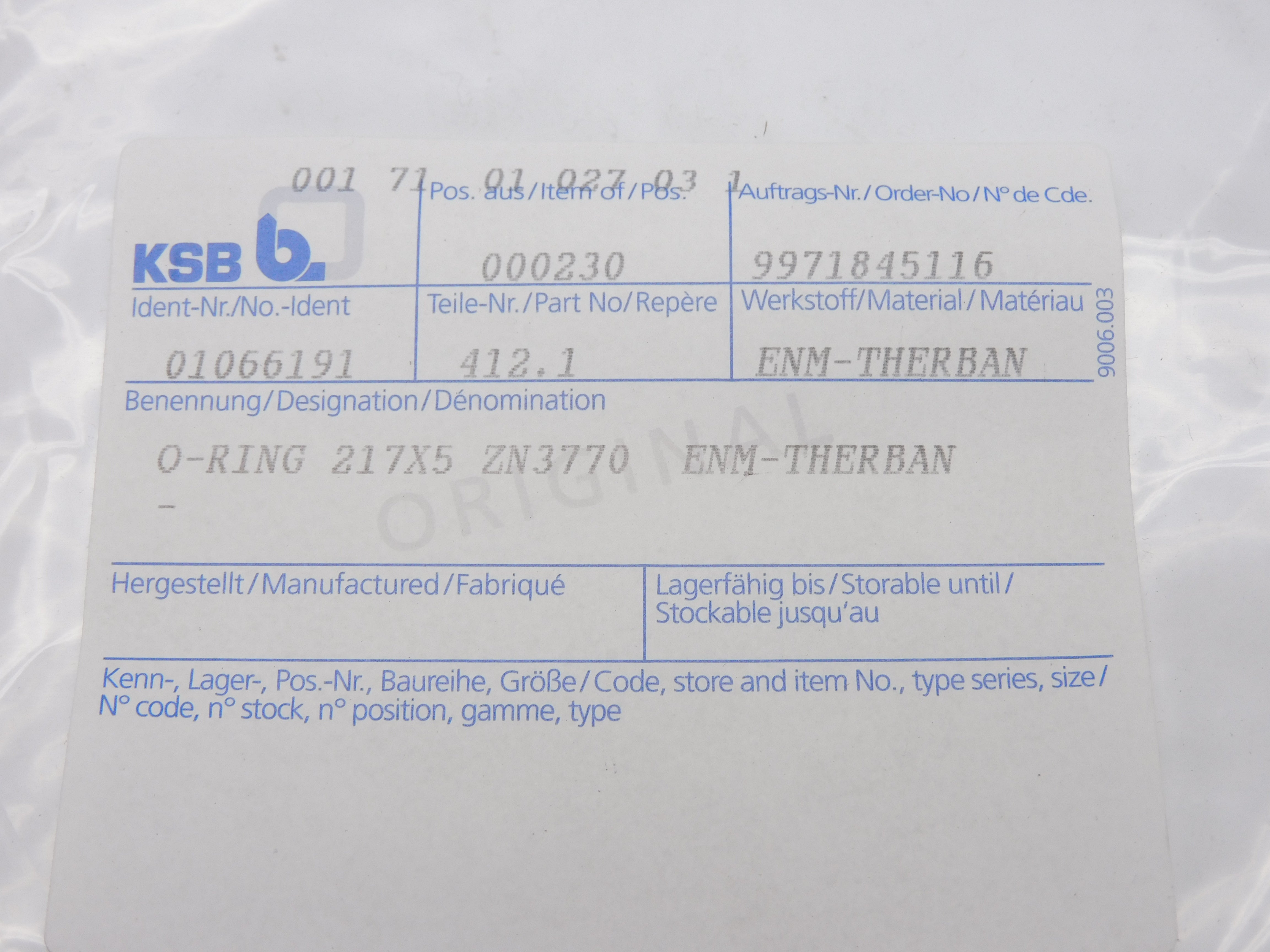 KSB B. 01066191 NSMP
