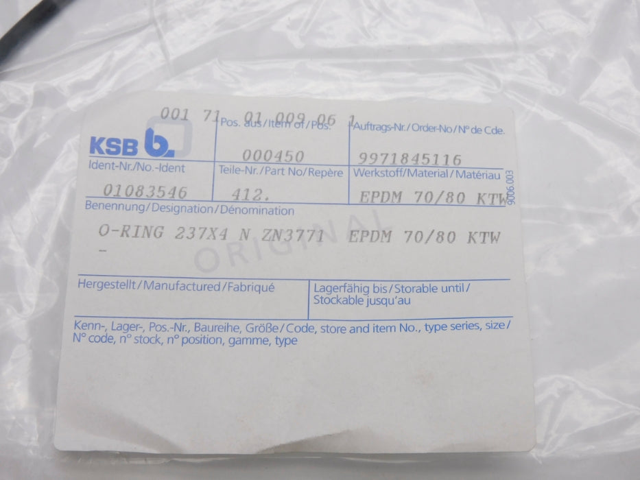 KSB 412 237X4 NSMP