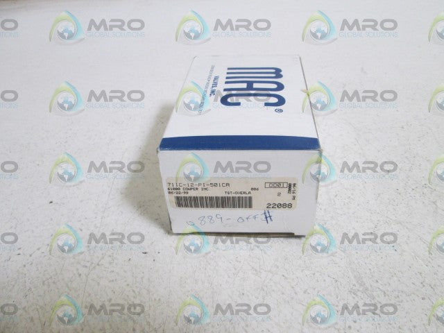 MAC SOLENOID VALVE 711C-12-PI-501CA *NEW IN BOX*