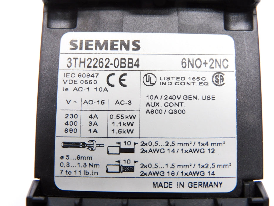 SIEMENS 3TH2262-0BB4 230V UNMP