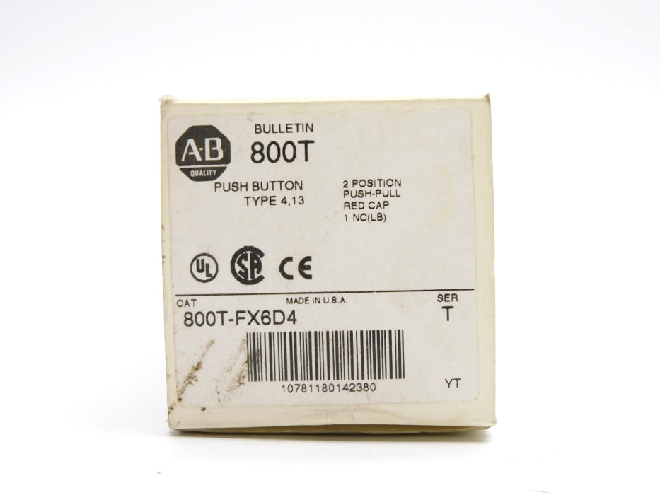 ALLEN BRADLEY 800T-FX6D4 SER. T (WH) (NO CAP) NSMP